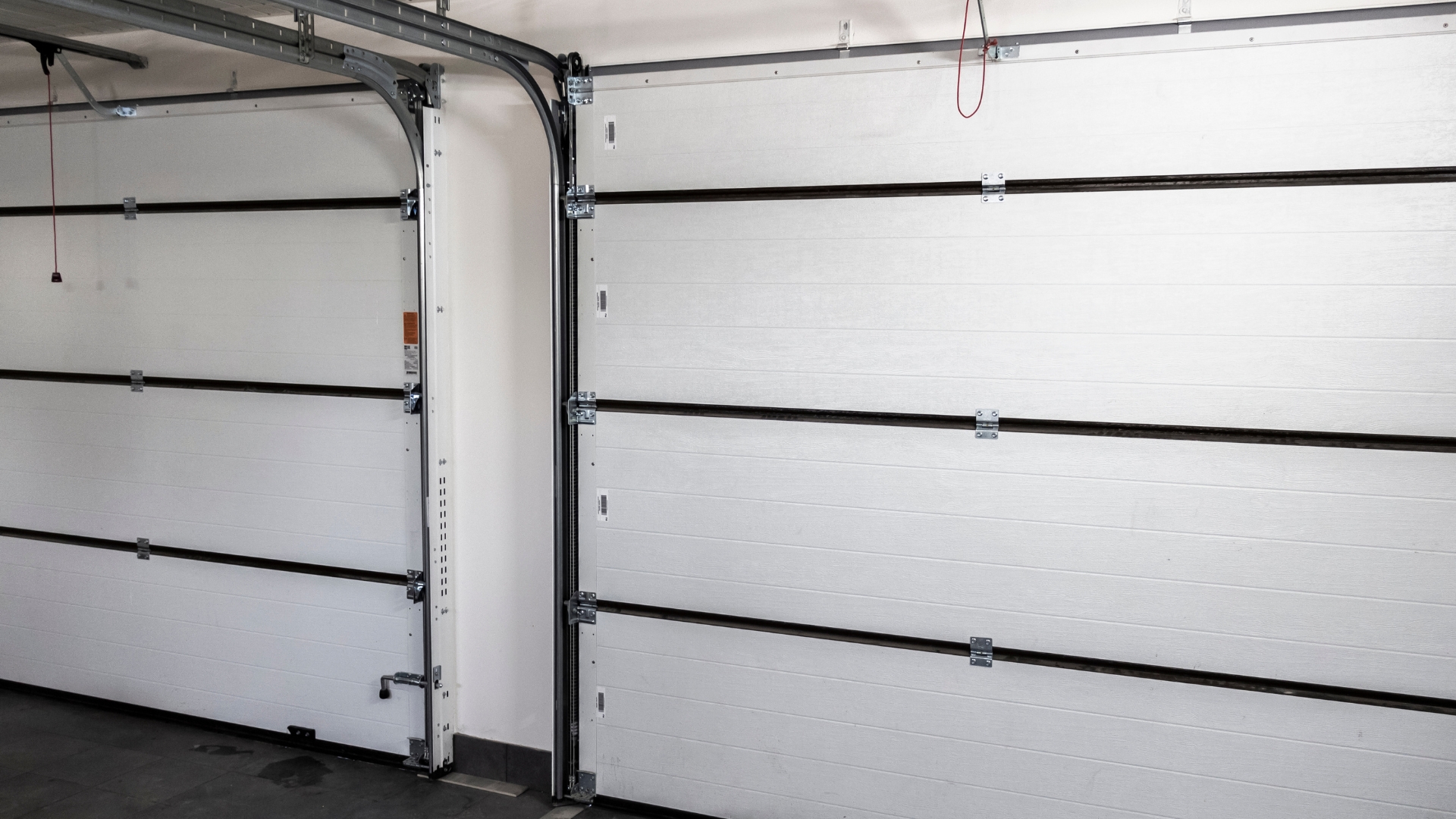newly-installed garage door with high R-value