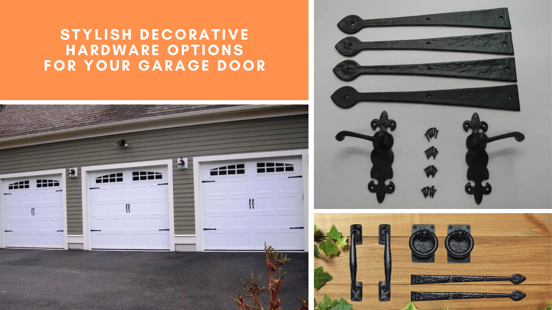 Stylish Decorative Hardware Options for Your Garage Door
