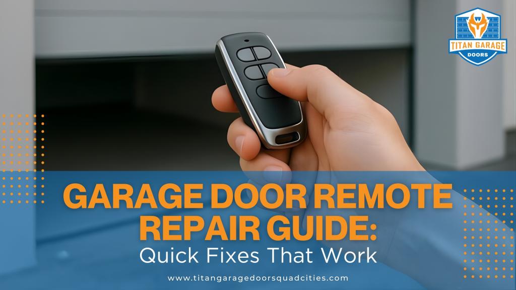 A guide on how to repair and reprogram your garage door remote in Quad Cities