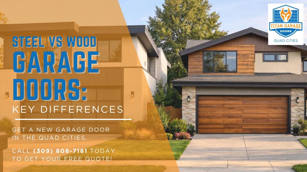 A steel vs wood garage door comparison guide for homeowners