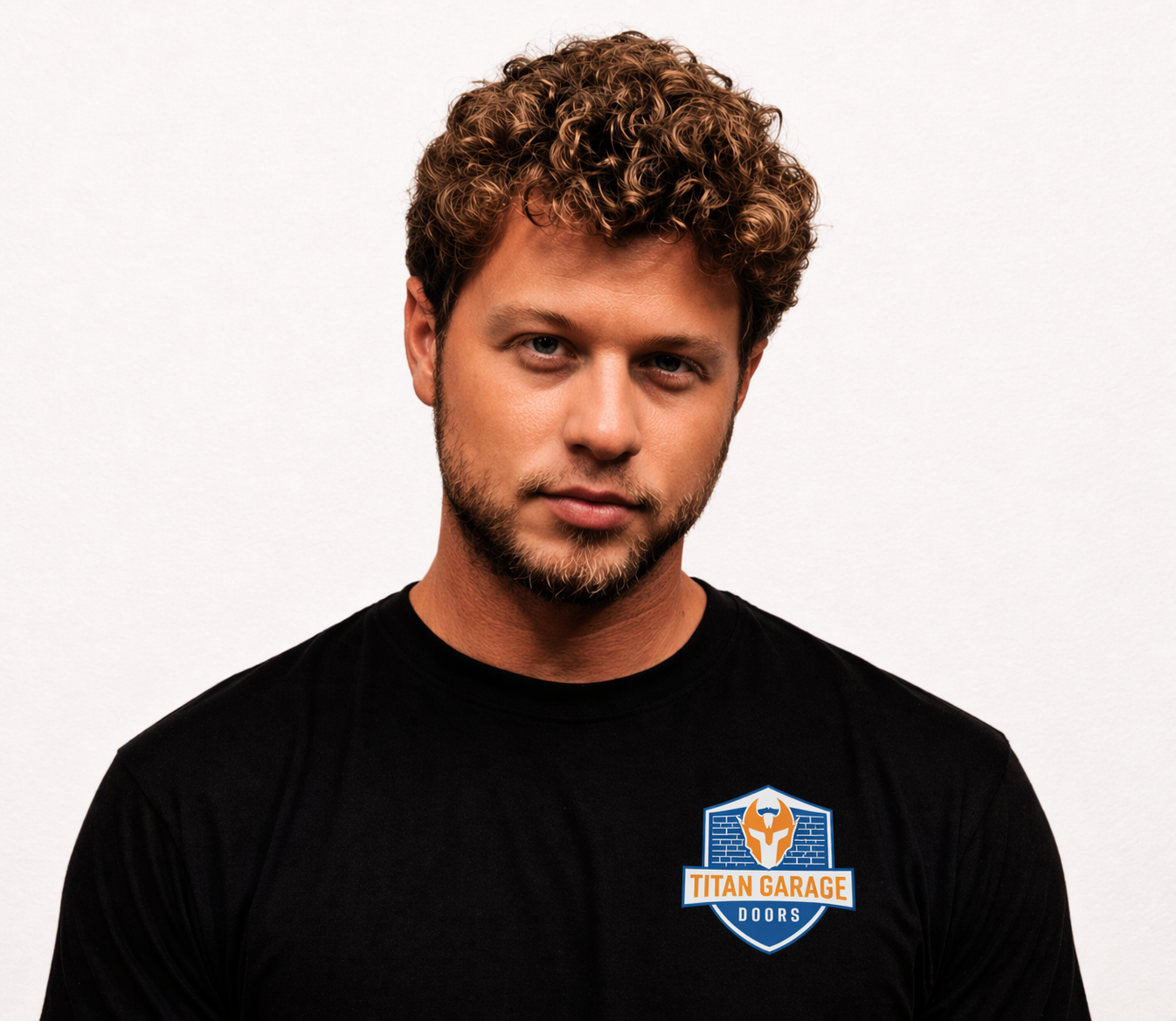 A close-up image of Ben J., CEO and owner of Titan Garage Doors Qua CIties