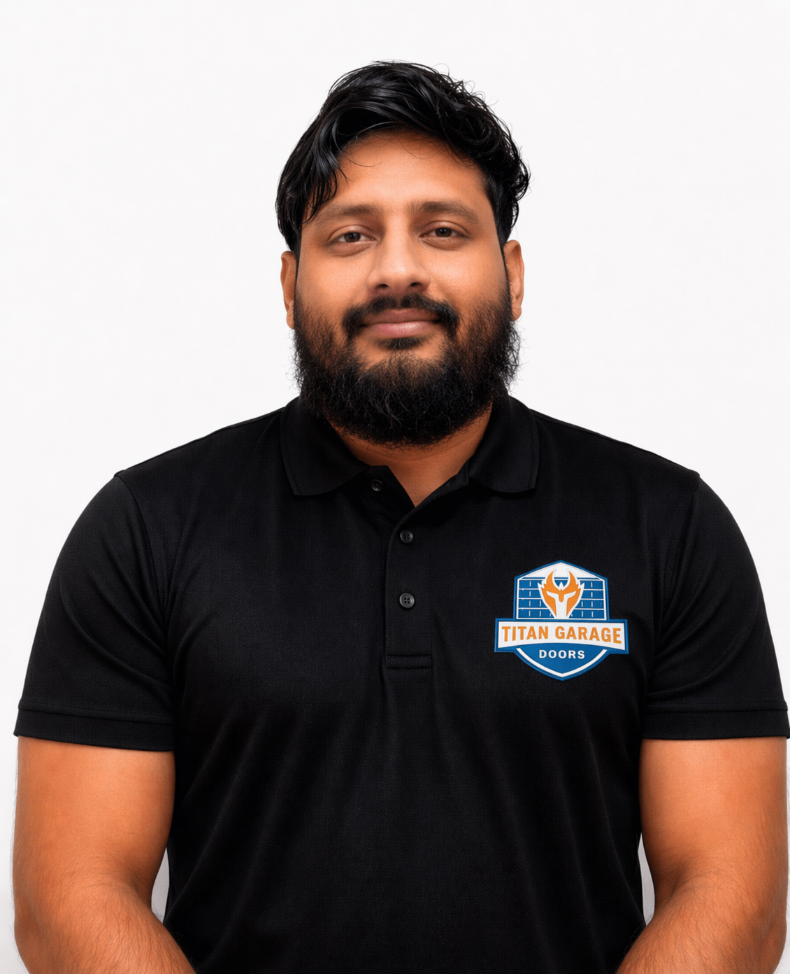 A close-up image of Gerson F., senior technician at Titan Garage Doors Quad Cities