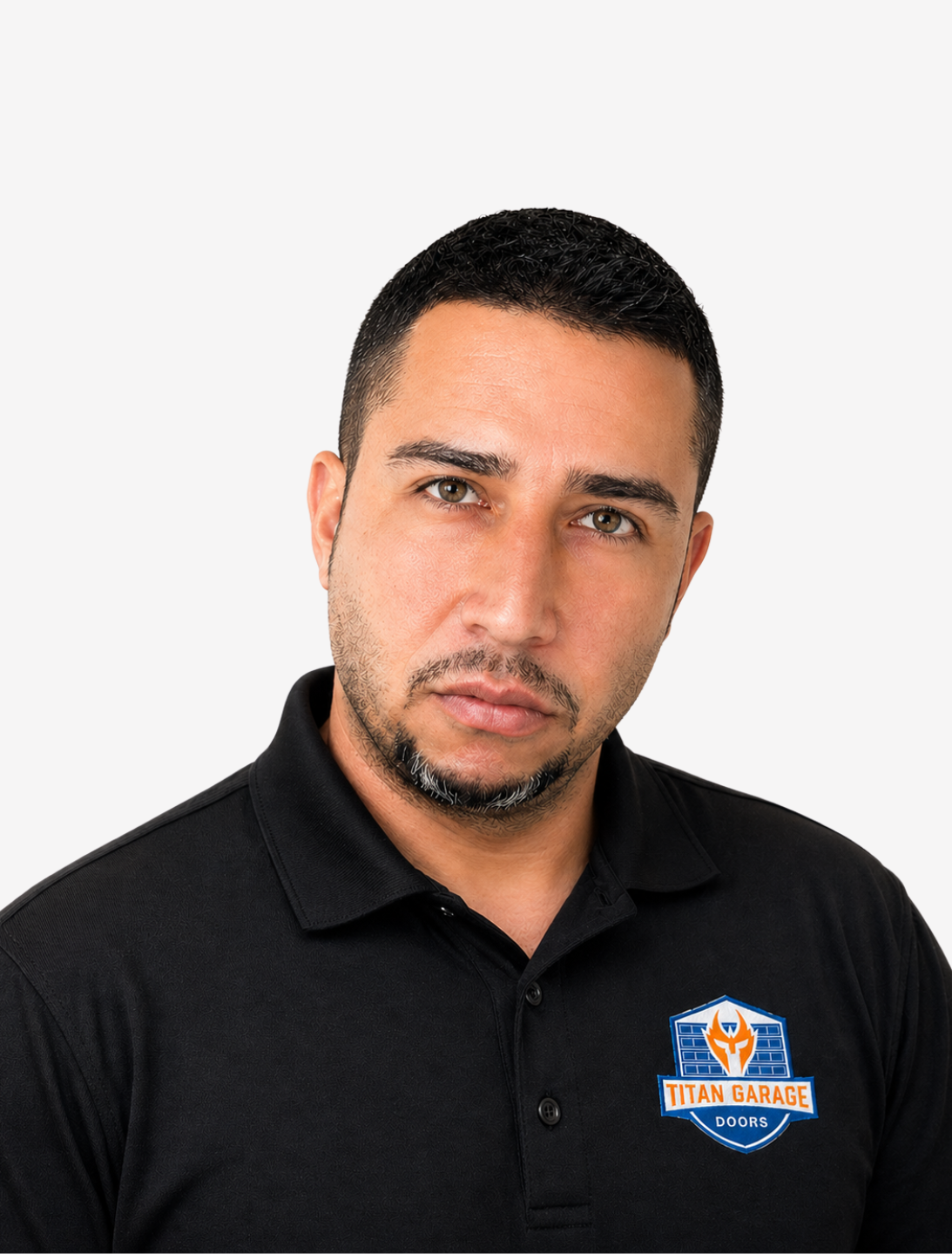 A close-up image of Paul P., garage door technician at Titan Garage Doors Quad Cities