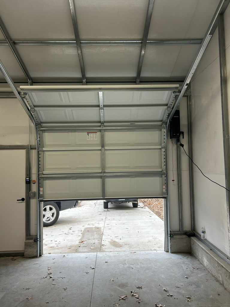 Garage door stuck in a partially open position