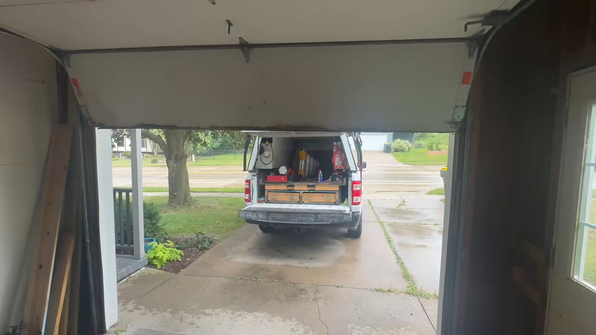 Residential garage door won't open and remains halfway  closed
